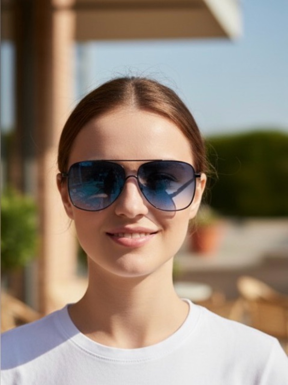 Oversized Unisex Blue Sunglasses NWOT